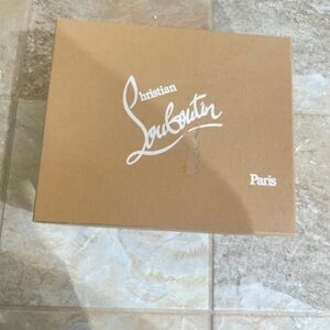 Christian Louboutin Red&Tan Ferme Rogueissime 100 Heels